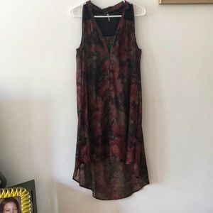 Free People rose pattern dress S